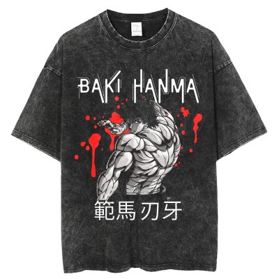 Grappler Baki Kyokudai Taikai Anime T shirt Oversize Streetwear Short Sleeve Creative Printing Mens Clothing Vintage - Baki Merch