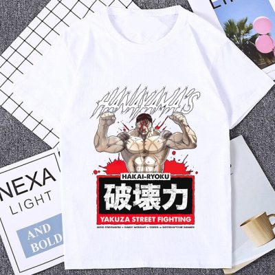 Harajuku Japan Anime Baki The Grappler T Shirt Fighting Animation Yujiro Hanma Manga Tshirt Men Clothes.jpg 640x640 - Baki Merch